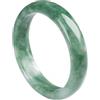 BMQ Bracciale rigido da donna in giadeite verde naturale, con confezione regalo, per San Valentino (54-56 mm)