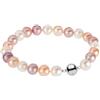 Treasure Bay TreasureBay Splendido braccialetto di perle d'acqua dolce da 8-9 mm, chiusura magnetica da 19 cm | Braccialetto di perle da donna