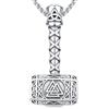 Friggem Collana Martello di Thor in Argento Sterling 925, Collana Vichinga Uomo Ciondolo Mjolnir Amuleto Gioielli Norreni Vichingo Regalo per Uomo Donna (E-Martello di Thor)