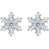 EVER FAITH Orecchini Argento 925,EVER FAITH zirconia Elegante Inverno Fiocco di neve Lobo
