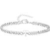 TOLOWOBK Bracciale Uomo con Iniziale A - Z, Argento Acciaio Bracciale Donna o Uomo con Nome Iniziale Braccialetto Uomo Ragazzi Regalo Natale per Papà Mamma Figlia Figlio Nonni Colleghe Coppia (T)