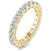 JewelryPalace Bigiotteria classica con zirconi, anello Eternity da donna, sottile, in argento 925, fedi nuziali con pietra, Gemma, Zirconie sintetico