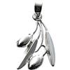 Inmaculada Romero IR Ciondolo in argento sterling 925 con ramo d'ulivo da 25 mm. olive foglie lisce