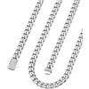 ChainsHouse Collana da Uomo in Acciaio Inossidabile a Catena Cubana con Chiusura in Zirconi, Gioielli Stile HipHop Punk Regalo per Uomo Donna,Catena Larga 6 mm e Lunga 61 cm