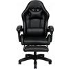 Bleker SEDIA DA GAMING OC-810 PELLE SINTETICA, CON ROTELLE CUSCINO SUPPORTO E CON POGGIAPIEDI
