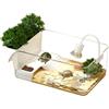 Duvcoywae Carro Armato Per Tartarughe E Rettili Con Platforms - Set Completo Di Tartarughe Per Acquario, Tartarughes Acquario Habitat, Per Rettili, Gamberi, Tartarughes D'acqua E Di Terras 32.7 X 19.3 X 12.2 Cm