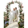 Melko Arco per rose in legno bianco traliccio per pergole con cancello semiarco traliccio per piante rampicanti giardino pergola