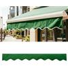 Generico Mantovana Ondulata di Ricambio per Tenda da Sole Retrattile, Tenda da Sole Esterna Falda Anteriore di Ricambio per Finestre E Porte, Tela Sostitutiva In Poliestere(Verde,L280cmxH20cm)
