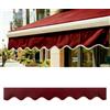 Generico Mantovana Ondulata di Ricambio per Tenda da Sole Retrattile, Tenda da Sole Esterna Falda Anteriore di Ricambio per Finestre E Porte, Tela Sostitutiva In Poliestere(Rosso vino,L250cmxH20cm)