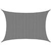 AMANKA Tenda da Sole UV - 6x4 HDPE Rettangolare Telo di Protezione Solare Balcone Giardino Grigio