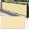 AJALGZ Frangivisto Balcone 70x1050cm Giallo Schermo Privacy in PES Impermeabile e Anti-UV, Telo Copertura Recinzione per Giardino, Terrazza e Ringhiera con Occhielli e Fascette