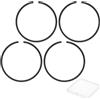M METERXITY Kit di Anelli per Pistone da 4 Pezzi, 32mm X 1,5mm di Spessore Set di Anelli per Pistone in Ghisa Sferoidale Standard di Ricambio per Piccoli Motori/Macchinari [Nero]