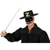 FIESTAS GUIRCA | Set Maschera e Fioretto Moschettiere (63 cm) - Accessorio per Costume Bandito Spadaccino Zorro Carnevale Halloween Feste a Tema Uomo - Argento
