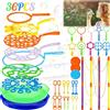 MIOEUZS 36PCS Kit Bolle di Sapone Giganti per Bambini con Bacchette e Strumenti Creativi - Set Giocattolo Bolle di Sapone per Festa, Compleanno, Matrimonio, Giardino e Giochi all'Aperto