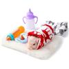 Qoidrfofse Set da 7 pezzi di maialini in silicone per bambini, animaletti realistici in morbido silicone con vestiti e mangiatoia, mini maialini giocattolo per giochi di finzione, ideali per bambine e bambini