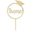 Butterfly Store Cake Topper Personalizzato Laurea o Diploma - In Legno Personalizzato con Nome e Tocco - Decorazione Torta Artigianale - Idee Regalo Feste di Laurea o Maturità