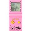 TAQY Retrò Blocca la console di gioco Giochi multipli Livello/velocità regolabile Consolle portatile Gioco di mattoni Gioco di puzzle Giocattoli elettronici Bambini/amici/regali di festa (Pink)
