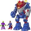 Fisher-Price Imaginext DC Super Friends Superman Robot Playset con luci e suoni 2 personaggi personaggi per fingere di giocare dai 3 anni in su