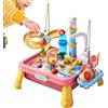 Générique Tavolo d'acqua per bambini all'aperto - Stazione di Gioco Acquatico con Pompa | Tavolo Sensoriale 4-8 Anni | Vassoio 'acqua ABS con 20 Pezzi | Gioco Educativo Giardino Terrazza Spiaggia