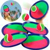 ZZXLOPEZ Cattura Racchette Palline Set, Set Racchettoni Palla Appiccicosa, 4 Pagaia e 4 Palle Sets, Sets di Giocattoli per Palle da Lancio e Cattura per Bambini Adulti Famiglia Giocattoli 3-8 Anni