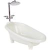 Takingup Vasca da bagno per bambole, vasca da bagno per casa delle bambole con soffione doccia Simulazione fai da te in miniatura decorativa per bambini Fai finta di giocare con gli accessori per casa delle