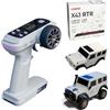 NBJIALIN LDARC Mini RC Crawler in scala 1:43 RTR RC Rock Truck 4x4 2,4 GHz Modello di auto telecomandata per hobby RC Buggy, con carrozzeria sostituibile fai da te (argento)