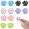 AWAVM Set di 12 pezzi trasparenti e colorati con zampa di gatto Una deliziosa miscela di design adorabile, funzione antistress e uso versatile per tutte le età.