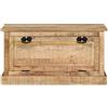 Generico Panca con Scarpiera 85x40x45 cm in Legno Massello di Mango,Marrone,21.5kg,337827