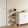LANTUS Libreria Scaffale angolare per soggiorno, camera da letto, cucina, rustico, scaffale autoportante, 30 x 30 x 92 cm, 4 strati (tipo A)