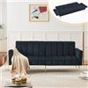 Soweiz Design moderno, divano letto pieghevole, tessuto di velluto, divano letto con piedini ausiliari, funzione sonno, adatto per soggiorno, camera da letto, home cinema, camera degli ospiti, 183 x 76 x 75