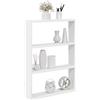 Mokuyary Mensola da parete bianca, 43 x 9 x 60 cm, in legno di ingegneria, da parete, scaffale galleggiante, organizer da appendere, decorazione per soggiorno, cucina, ufficio, bagno