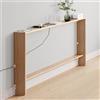 uofgcru Tavolo consolle stretto, Ripiano Portaoggetti In Legno Massello, dietro il divano con foro per cavi, tavolo d'accento per corridoio, soggiorno - Legno naturale(150x15x69cm)