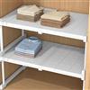 YushengTai Mensola Estensibile per Armadio Ripiano Scaffale Telescopico, Scaffale Portaoggetti Espandibile per Armadio, Larghezza 24 cm, altezza 22 cm, lunghezza regolabile 27-38 cm