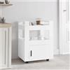 Sophrelle Carrello da Cucina Bianco 60x45x80 cm in Legno Multistrato Bianco,816824