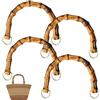 Rairsky 4 Pezzi Manici Bamboo per Borse, Manici per Borsa in Bambu di Ricambio