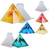 Yalulu 3 stampi a piramide in silicone trasparente in resina epossidica, forma piramidale, cornice in plastica, decorazione fai da te