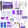 DNSGOOR 247 Pezzi All Inclusive Diamond Art Kit Accessori Diamond Painting A2 LED Diamond Painting Piastre Luminose Sigillatura Scatola Portaoggetti Strumenti per Pittura 5D Fai Da Te
