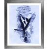 Homedecoration Cornice Misano 45 x 33 cm Cornice MDF Colore Argento con Motivo griglia in Stile Moderno con Vetro Artistico Trasparente 1 mm