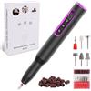 Comius Sharp Fresa per Unghie Professionale 30000 Giri/min, Lima Elettrica per Unghie, Senze Fili Ricaricabile Portatile con Display LCD, Elettrico a 6 Velocità, per Manicure Pedicure (Grigio)