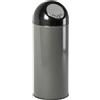 V-Part - Abfallbehälter mit Druckdeckel 55 Liter - Steel Plastic - Matallik, Schwarz