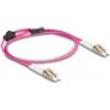 Delock - Cavo di rete - Da LC multimodale (M) a LC multimodale (M) - 1 m - 3 mm - Fibra ottica - Duplex - 50/125 micrometrico -