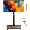 WISFOR Supporto per TV Supporto per TV con telecomando, regolazione motorizzata dell'altezza, arrotolabile, per monitor LCD LED piatto da 40-77", 600x400mm, fino a 60kg