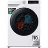 SAMSUNG WD10HG6U34BEU3 LAVASCIUGA, Caricamento frontale, capacità lavaggio 10 kg, asciugatura 6 20 programmi, Profondità 59 cm, Giri 1400 rpm, Bianco, Classe D