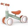 SIMQELLI Bicicletta Senza Pedali per 1 Anni (10-24 Mesi), Bicicletta Equilibrio per Bambini, con 4 Ruote Primo Regalo di Compleanno per Bambini e Bambine (Verde)