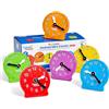 hand2mind Learning Resources Orologi didattici con Ingranaggi, Set da 6 | Lancette colorate e meccanismi aiutano a capire ore e minuti