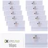 Vicloon Porta Badge Orizzontale Clip, 16pcs Porta Badge in Plastica Trasparente, Targhette Per Il Nome, Tesserino Con Clip Per Infermiere, Scuole, Conferenze, Ufficio E Visitatori, 90mm X 56mm