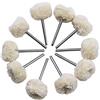 tooloflife Confezione da 10 palline lucidanti morbide bianche con manico da 3 mm per utensili rotanti Dremel, lucidatura fine per gioielli, orologi, superfici di ruote