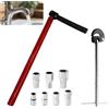 VETOLAKA Set di chiavi per dadi con rubinetto regolabile (8 - 28 mm) con 7 attrezzi (8 - 17 mm), strumento universale, per bagno e montaggio sanitario