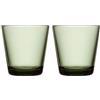 Iittala Cartio - Set di 2 bicchieri, colore: verde pino