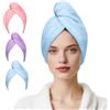 Good Nite Asciugamano per capelli in microfibra, confezione da 3 pezzi, super assorbente, da donna, ad asciugatura rapida, turbante per capelli lunghi e ricci spessi